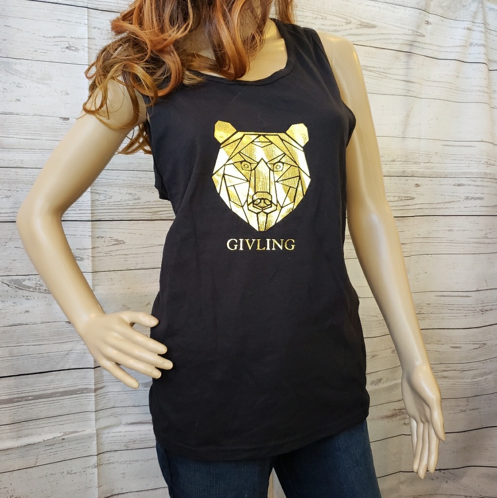 Givling Golden bear Tank top small mens